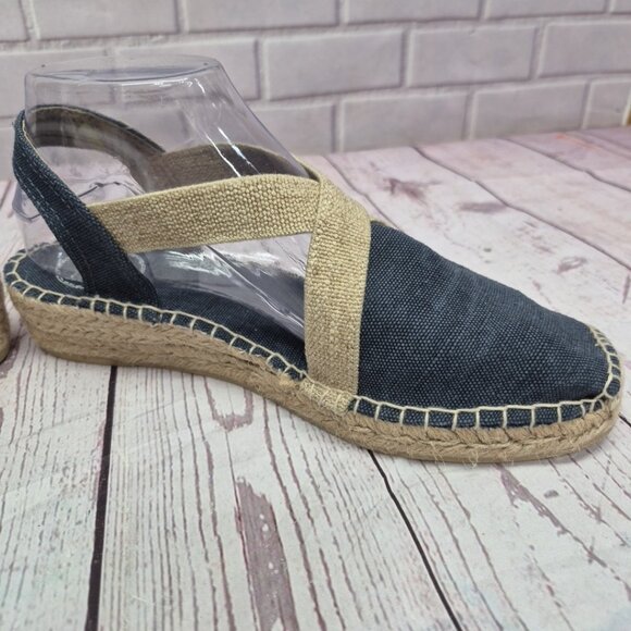 Toni Pons Flat Espadrilles Cotton Fabric Verdi V Size 39 - Picture 5 of 10